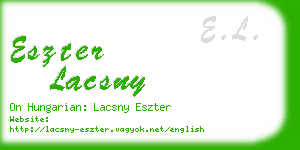 eszter lacsny business card